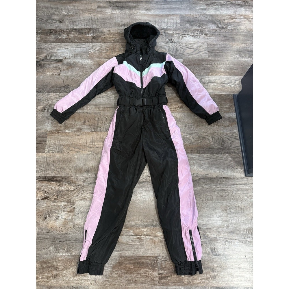 Avec Les Filles by Anthropologie Belted Retro Ski Snowsuit Small NWOT Winter